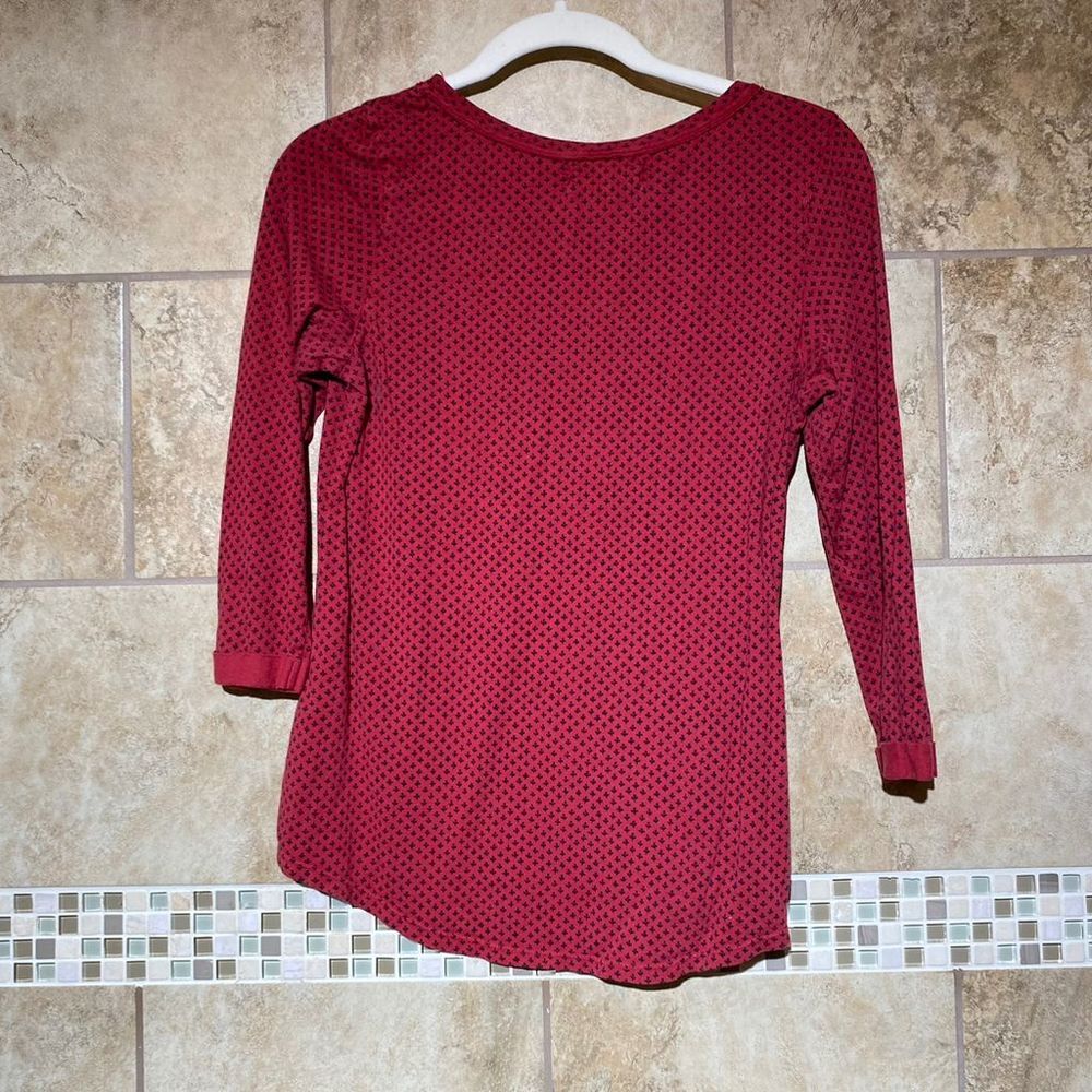 Anthropologie T.la Women's Polka Dot Long Sleeve Red Blouse Size XS - Picture 3 of 4
